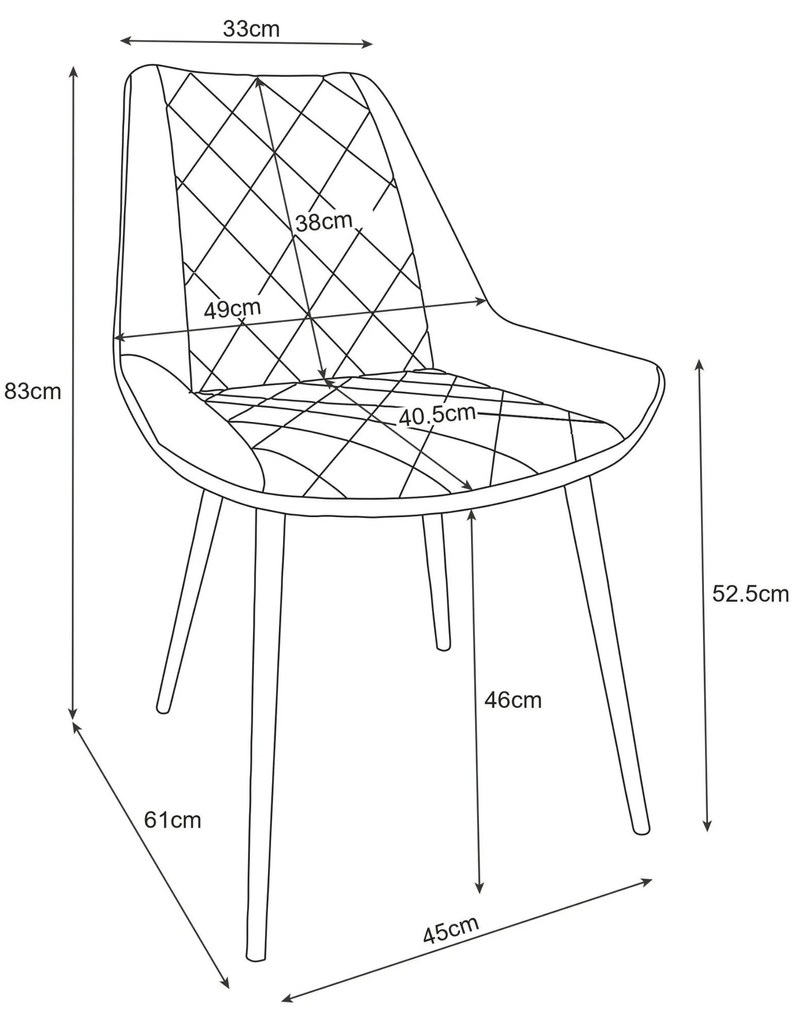 Jedálenská stolička Sariel (čierna) (2ks). Vlastná spoľahlivá doprava až k Vám domov. 1071280