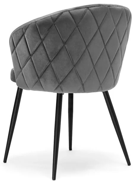 Jedálenská stolička HAMPTON zamatová, grafitová