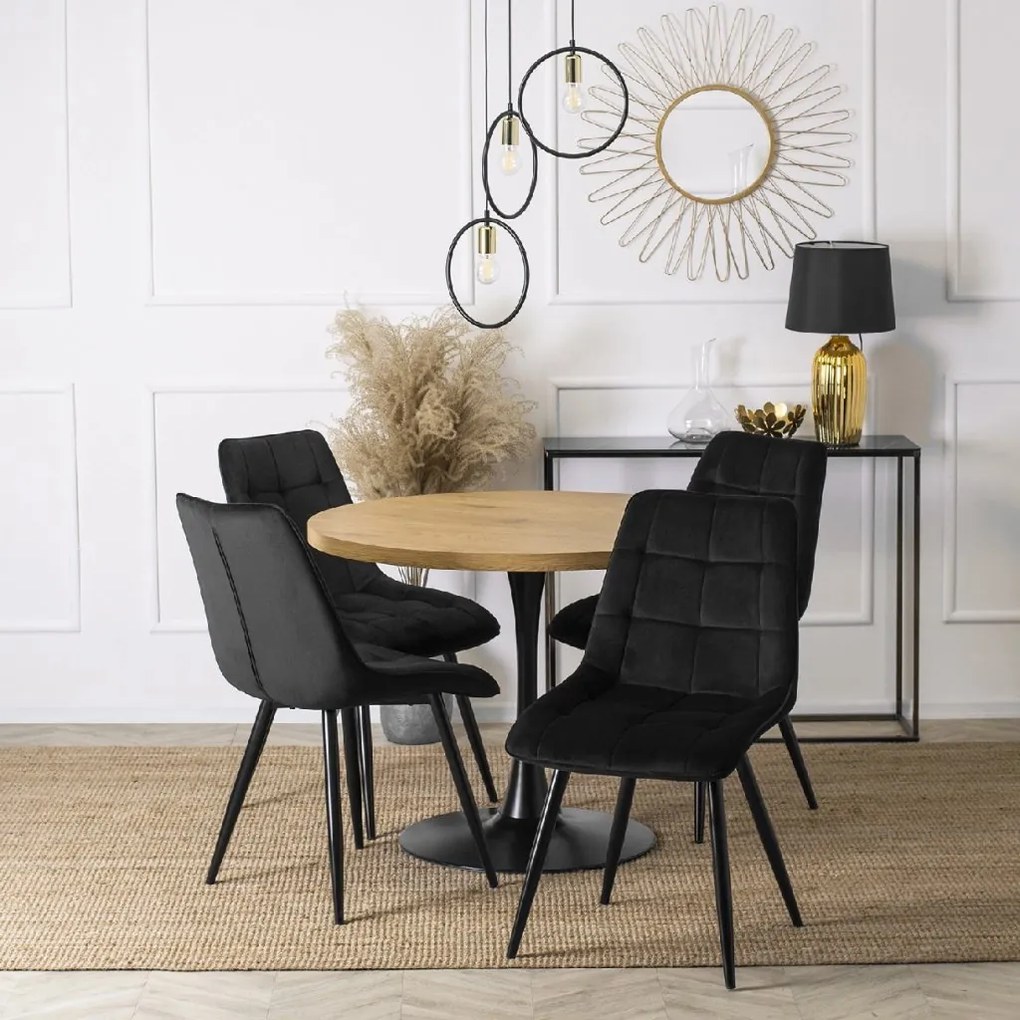 PROXIMA.store - Čalúnená jedálenská stolička RIO FARBA: čierna