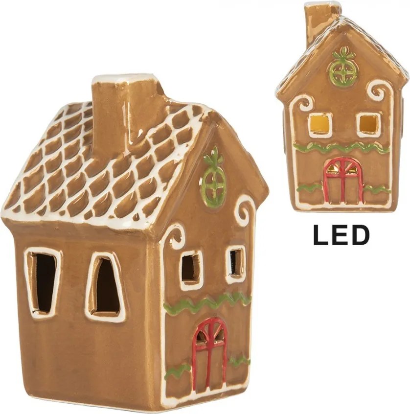 Perníková LED chalúpka Gingerbread Cott - 8*8*12 cm