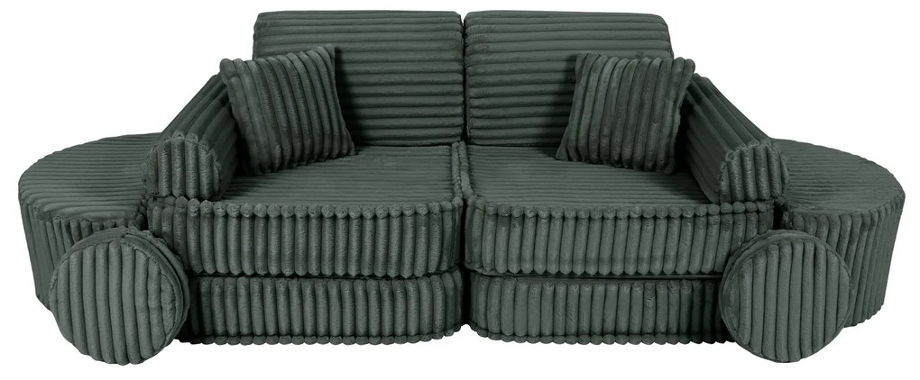 MeowBaby® Churros detská pohovka Max, Pine Forest Green