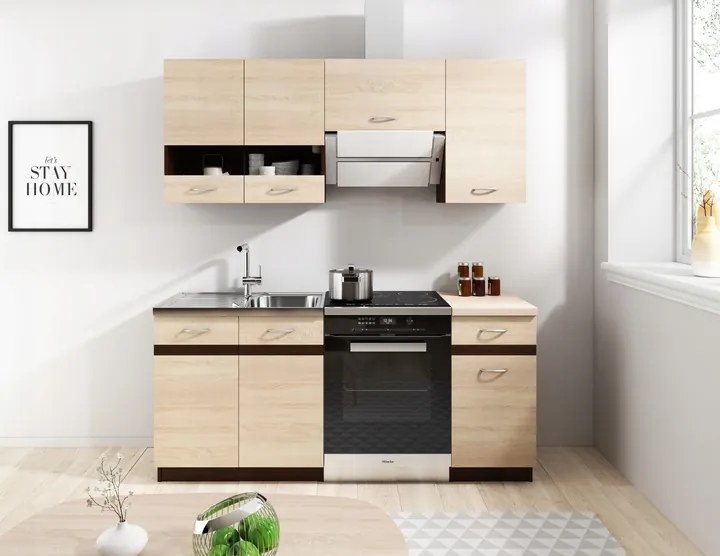 Kuchyňská skříňka Livia 40 cm dub sonoma/tmavě hnědá