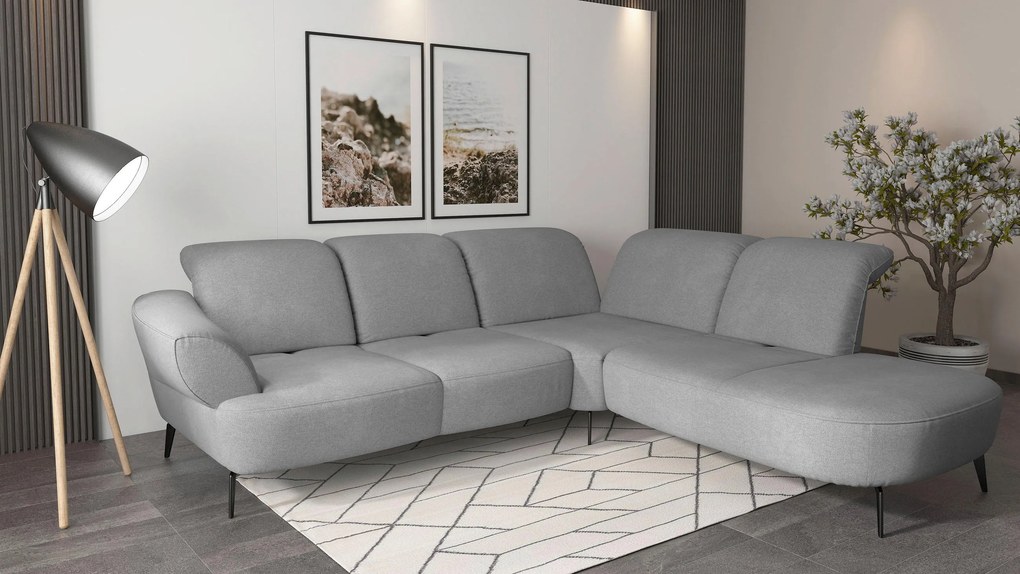 XXXLutz ROHOVÁ SEDAČKA, textil, sivá Sit & More - Sedačky - 00014401321W