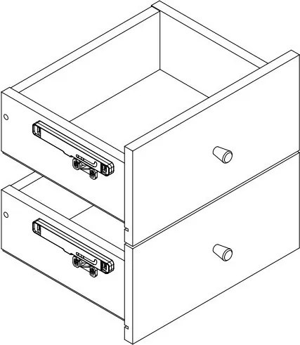 Súprava zásuviek (2 ks) Jerry, grafit