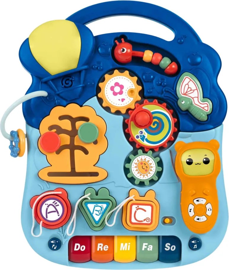 LEAN Toys Interaktívny vzdelávací stôl pre batoľatá Svetlá Zvuky Pastel 6v1