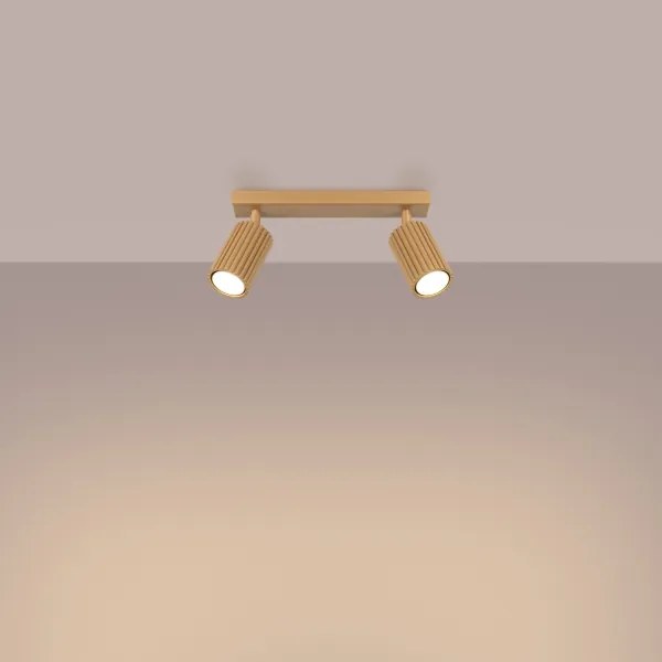 Sollux SL.1561 - Bodové svietidlo KARBON 2xGU10/10W/230V zlatá