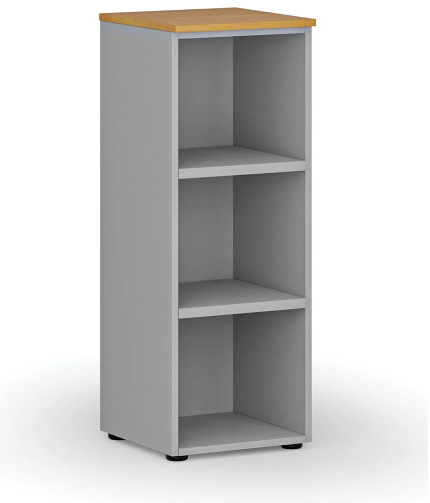 Kancelársky regál PRIMO GRAY, 400 x 420 x 1087 mm, sivá/buk