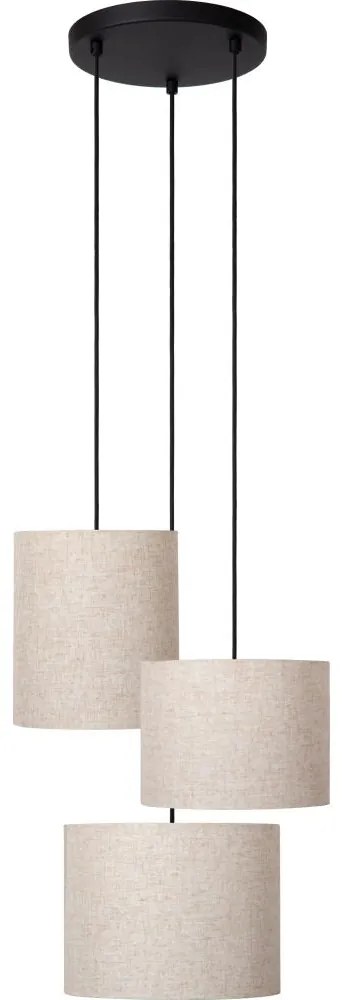 Lucide 45409/13/38 - Luster na lanku MAYA 3xE27/40W/230V krémová