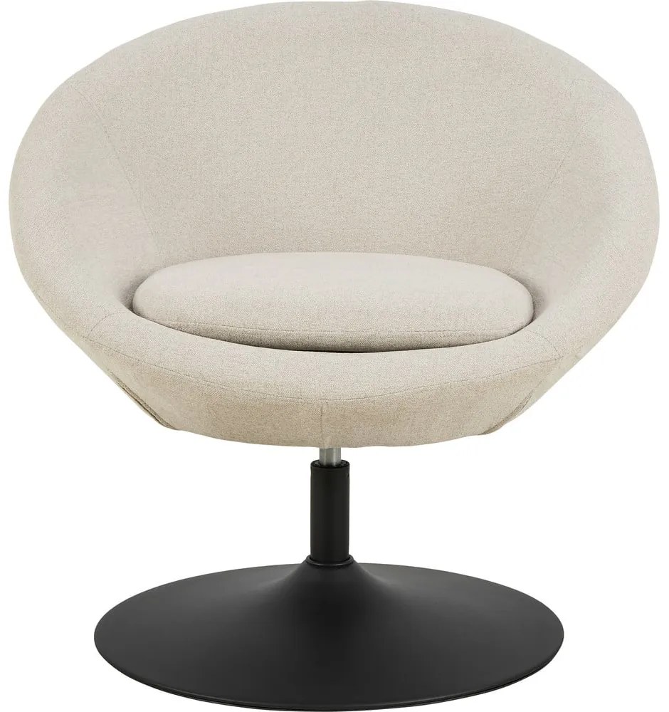 Béžové otočné ženilkové kreslo Center – Actona