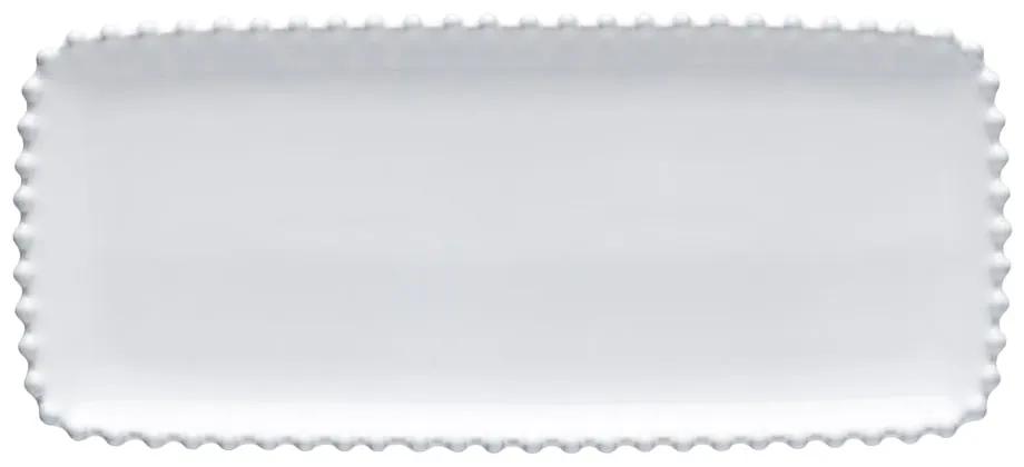 Biela kameninová dlhá tácka Costa Nova Pearl, dĺžka 30 cm