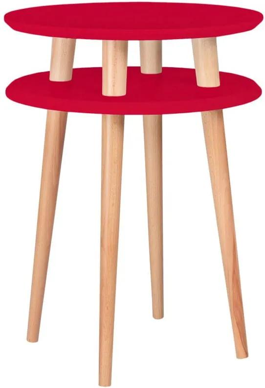 Červený odkladací stolík Ragaba Ufo, ⌀ 45 cm