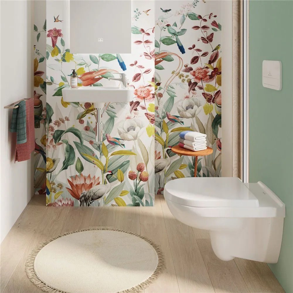 VILLEROY &amp; BOCH O.novo závesné WC s hlbokým splachovaním bez vnútorného okraja, 360 x 560 mm, biela alpská, 5660R001