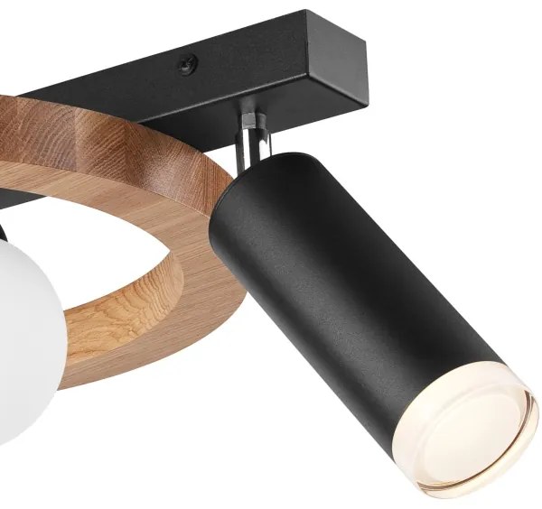 Bodové svietidlo OTIS 2xG9/5W/230V + 1xE27/15W/230V dub