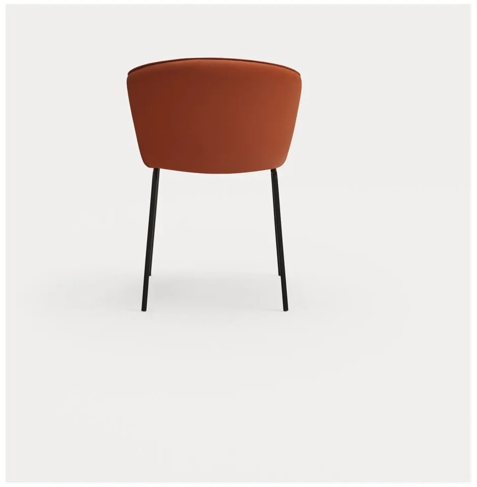 Oranžové čalúnené jedálenské kreslá v súprave 2 ks Add – Teulat