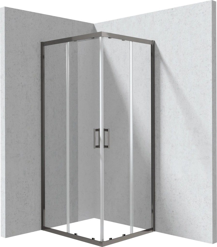 Deante Obdĺžnikový sprchovací kút Funkia 80x90 cm - KYC D089P, titán - bez vaničky