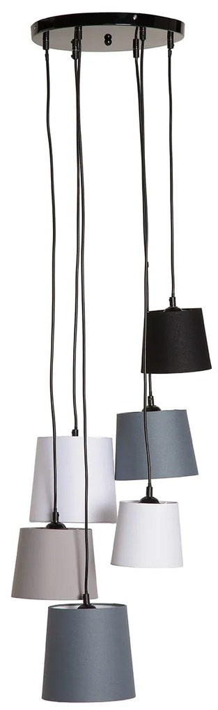 Závesná lampa Levels IV čierna šedá 6 odtieňov