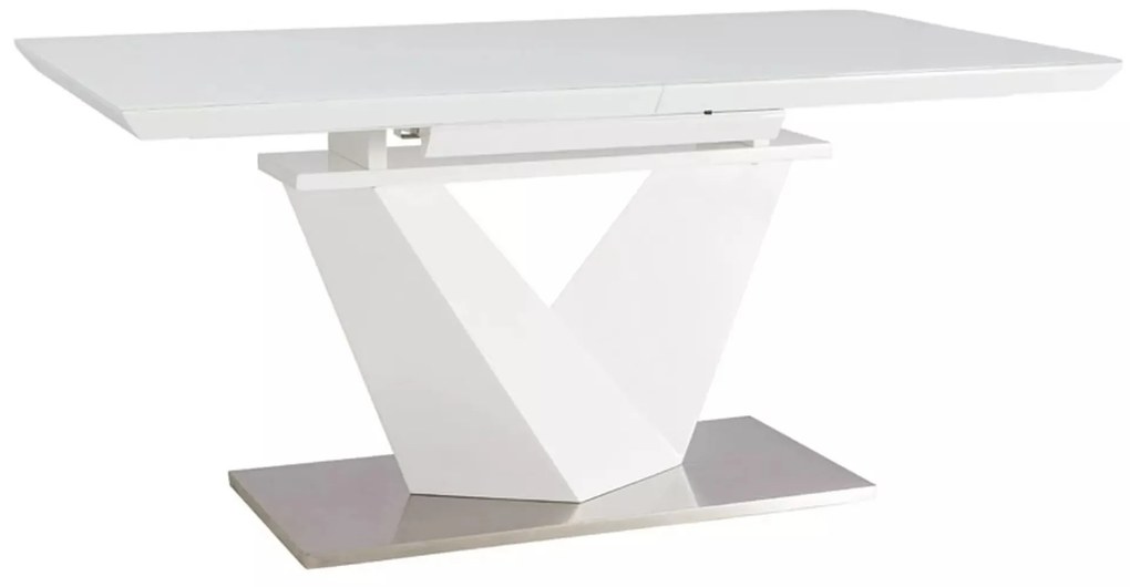 Rozkládací jídelní stůl Alaras III 160/220 cm bílý