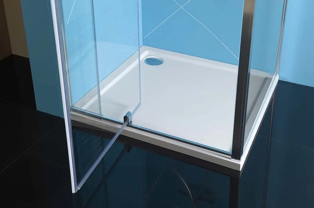 Polysan EASY, 3-stenový sprchový kút 900-1000x900mm, pivot dvere L/P varianta, číre sklo, EL1715EL3315EL3315