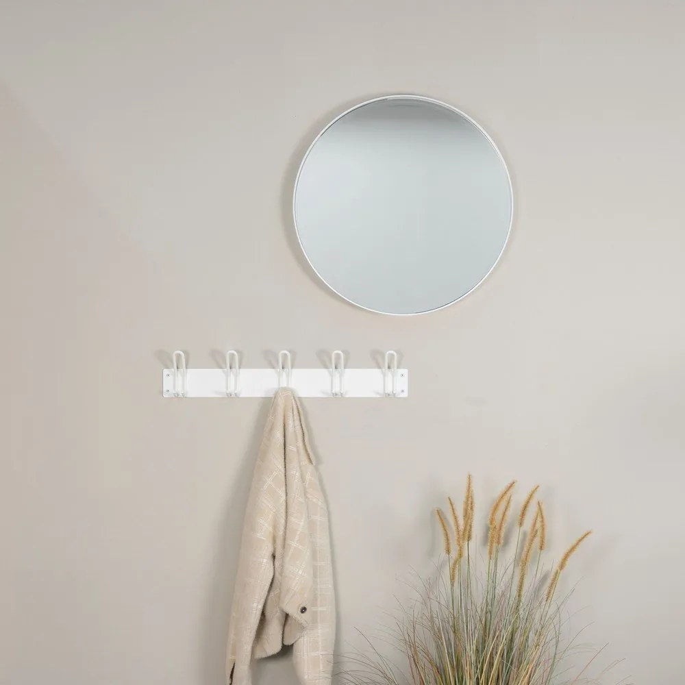 Biely kovový nástenný vešiak 70 cm Miles – Spinder Design