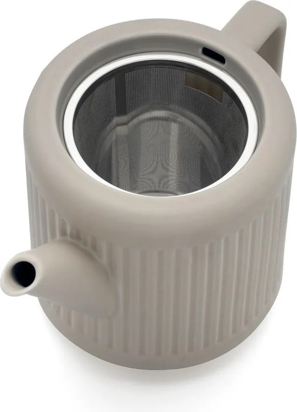 Sivá porcelánová kanvica na čaj so sitkom 1,2 l Skagen – Bredemeijer