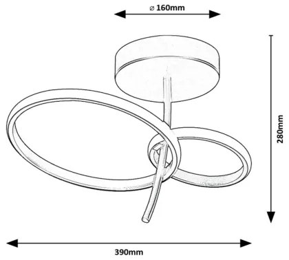 Rabalux 71296 - LED Luster na tyči EMILION LED/24W/230V
