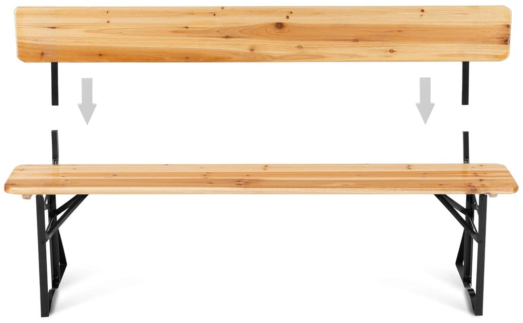 Súprava záhradného nábytku PORTER z masívu hnedá