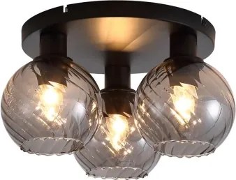 Searchlight 44521SM - Stropné svietidlo RADIANCE 3xE27/60W/230V pr. 37,5 cm čierne