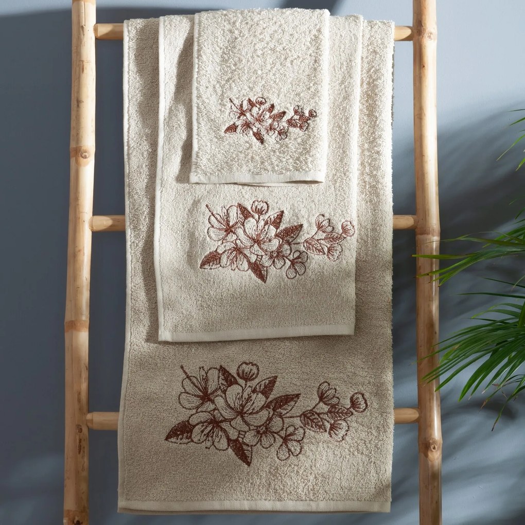 FROTÉ UTERÁK SOFIA SADA 1KS 30X50 CM, 1KS 50X90 CM, 1KS 70X140 CM BÉŽOVÁ