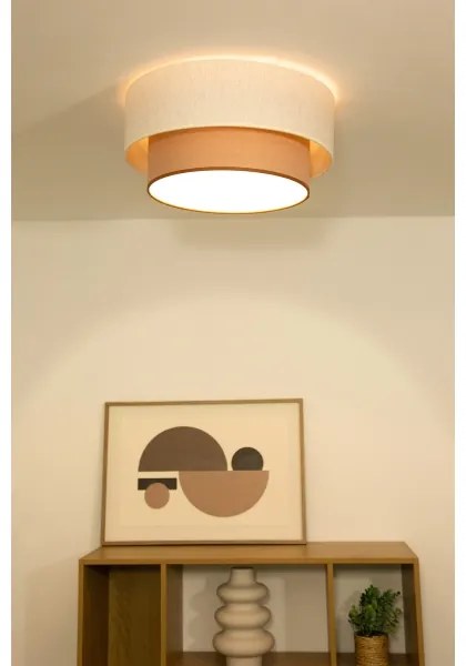 Stropné svietidlo NATIA 1xE27/60W/230V biela/hnedá