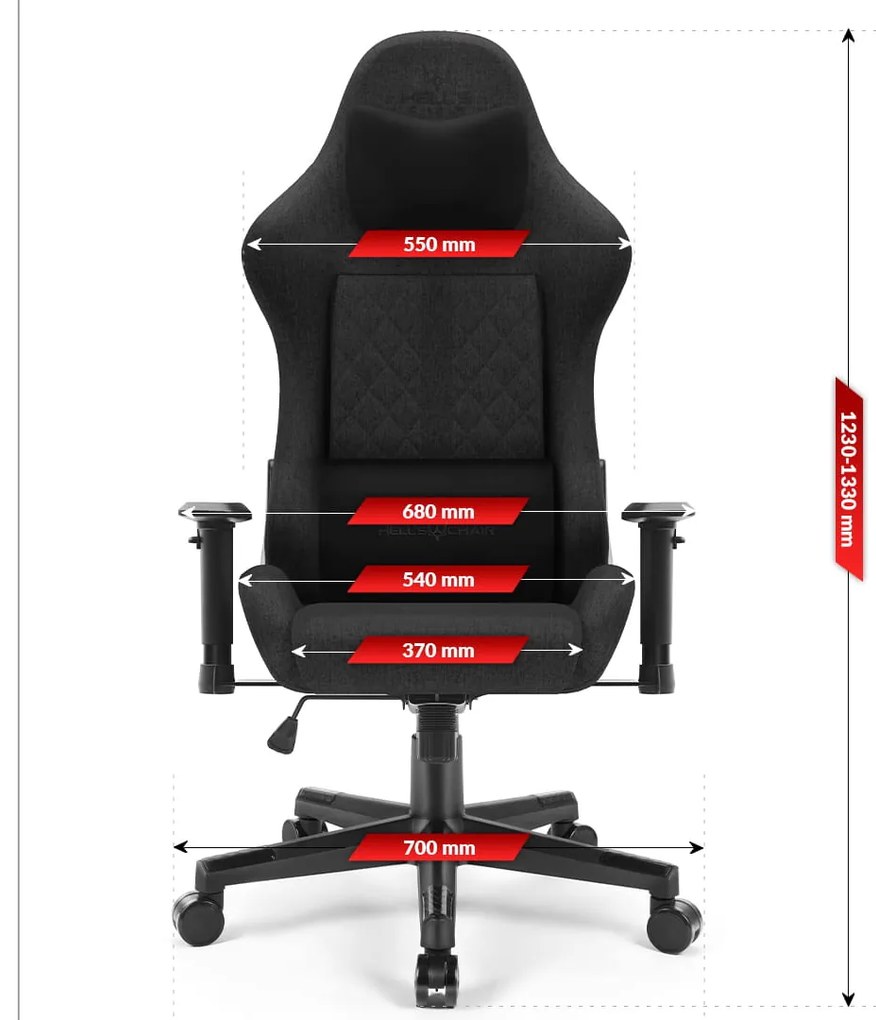 Herná stolička Hell's Chair HC-1006 Black