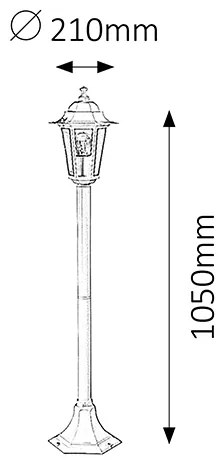 RABALUX Vonkajšia stojacia lampa VELENCE, 105cm, biela