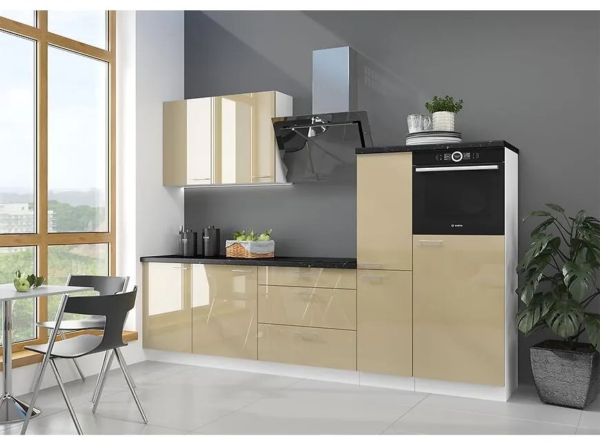 Kuchynská Lara 280 MDF Cappucino lesklá bez dosky