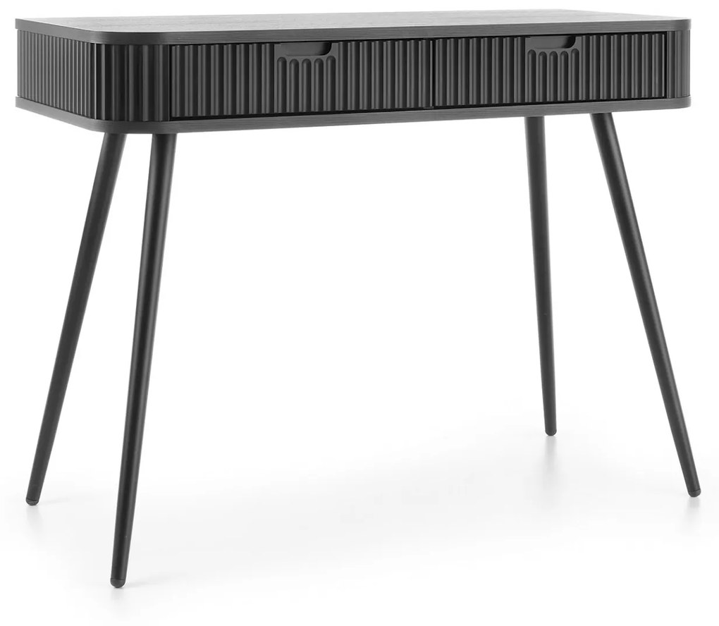 Toaletný stolík Zova 103 cm čierny/čierny rám