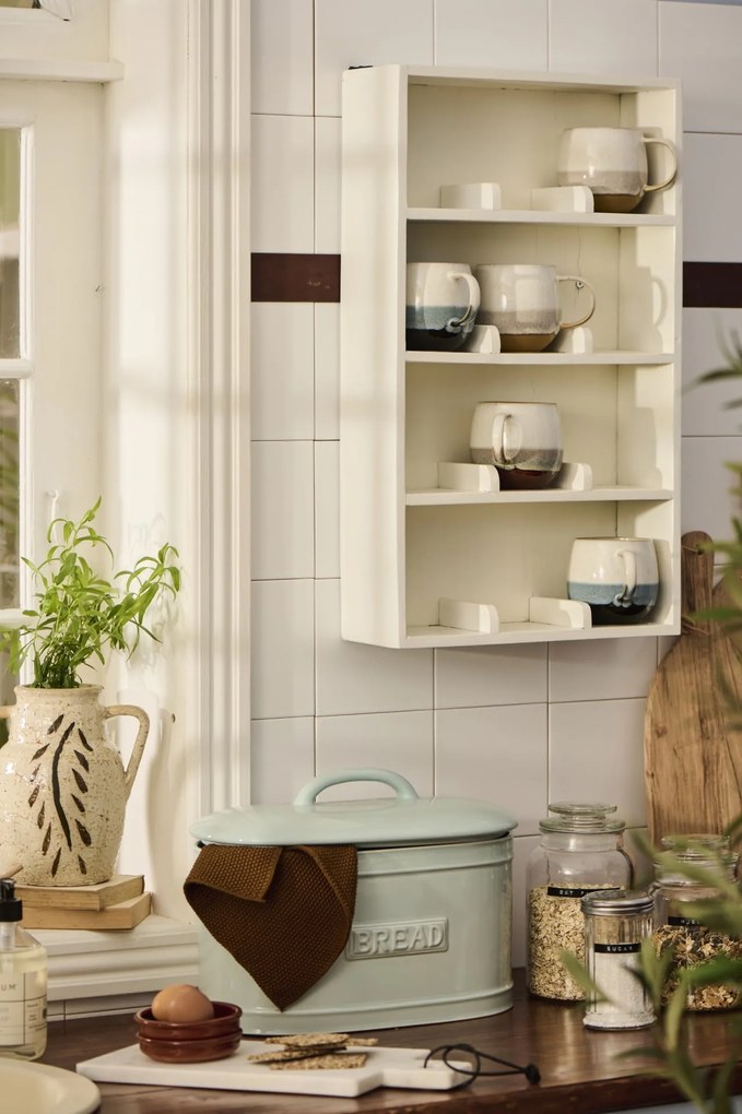 Ib Laursen Keramický chlebník Oval Light Blue