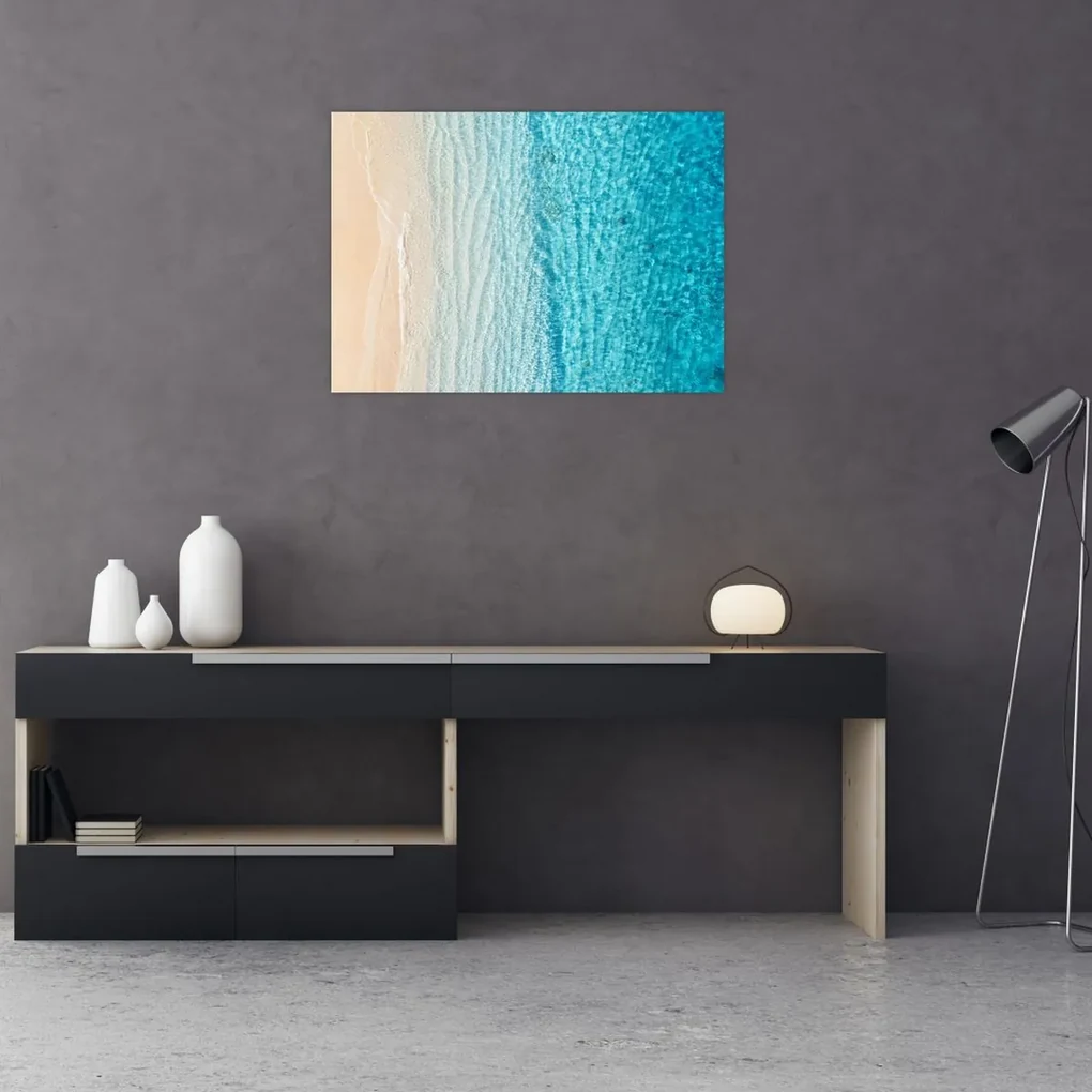 Sklenený obraz - Pláž (70x50 cm)