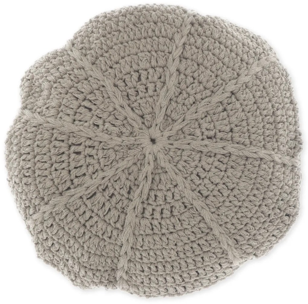 Okrúhly dekoračný vankúšik DORA 45 cm, sivý