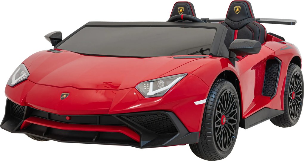 Ramiz Lamborghini Aventador SV autíčko na batérie pre 2 deti Červené + 2,4 GHz diaľkové ovládanie + EVA pena + LED audio