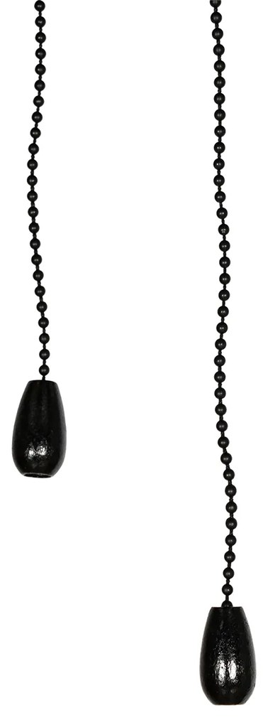 Stropný ventilátor čierny s drevenou potlačou 107,5 cm 3-svetlá s ťahovým spínačom - Mistral Vidro