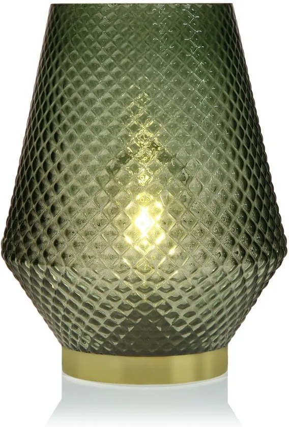 BonamiZelená sklenená olejová LED lampa Versa Relax, ⌀ 21 cm