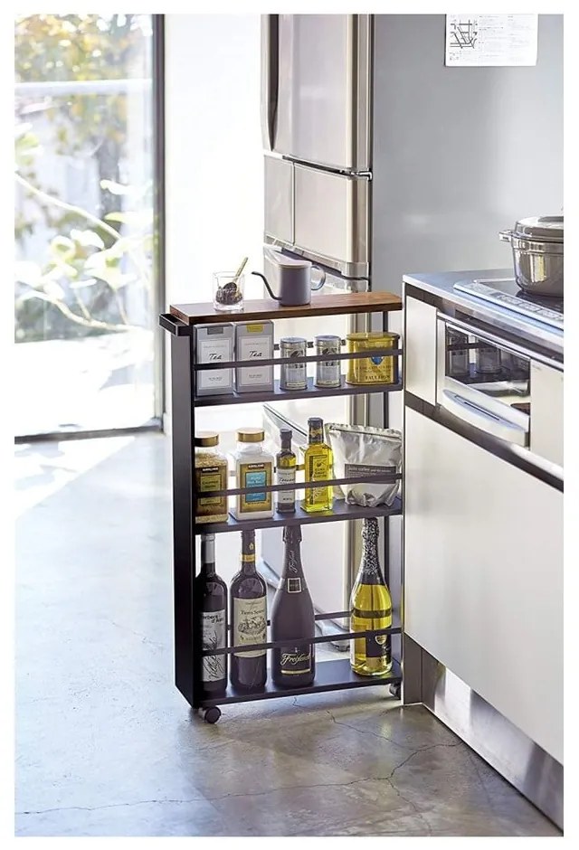 Čierny kovový kúpeľňový regál 47,5x81 cm Tower – YAMAZAKI