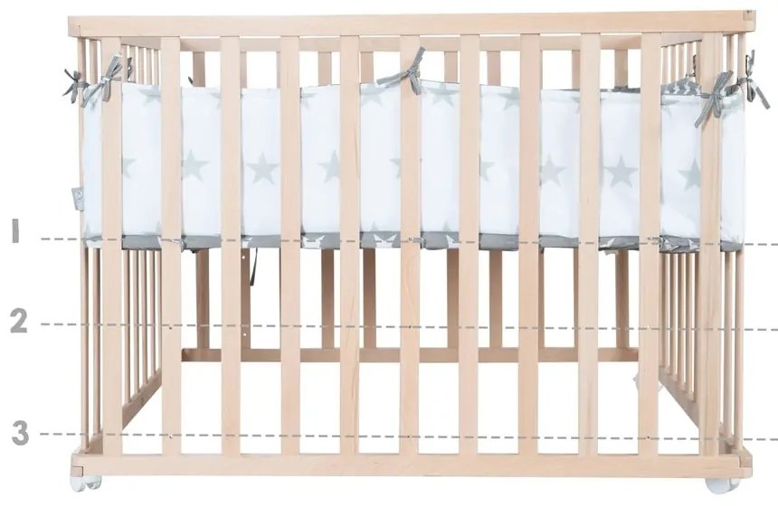 Detská ohrádka v prírodnej farbe 100x100 cm – Roba