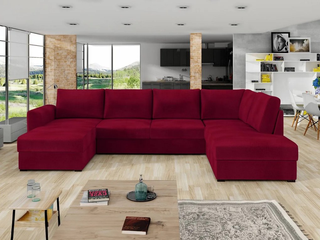 Sedacia súprava Szafran, Dostupné poťahy: ekokoža Soft 017 + Lux 06, Strana: ľavá