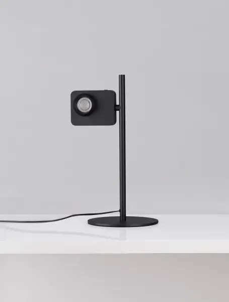 LED stmievateľná bielo-čierna stolná lampa Kedros