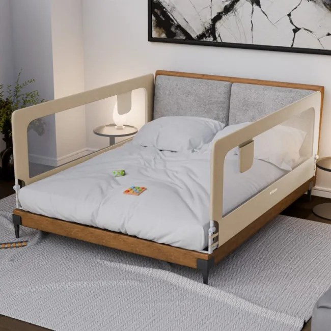 Bezpečnostná zábrana na posteľ Cover 30 béžová 200 cm