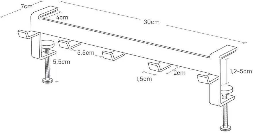 Matne biely nastaviteľný oceľový háčik Tower – YAMAZAKI