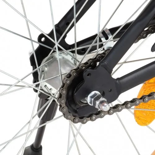 vidaXL Detský bicykel s predným nosičom 18 palcový čierny a oranžový-