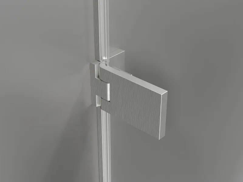 Mexen Lunar-F Duo, skladací sprchový kút 80 x 75 cm, 8mm číre sklo, oceľový profil, 836-080L-075P-97-00