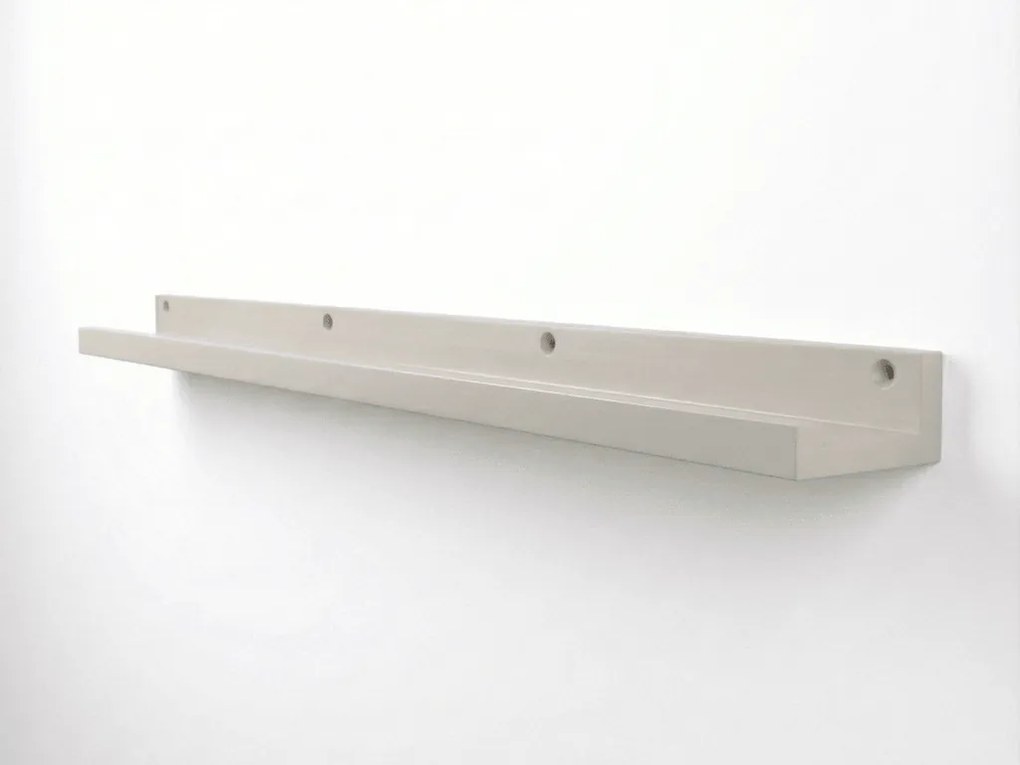 Nástenná polica na obrazy FOTOPLANK 120 cm, krémová