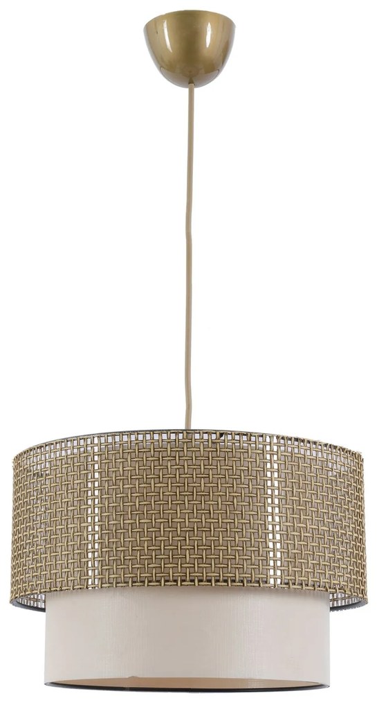 Závesné svietidlo korálové béžová/krémová