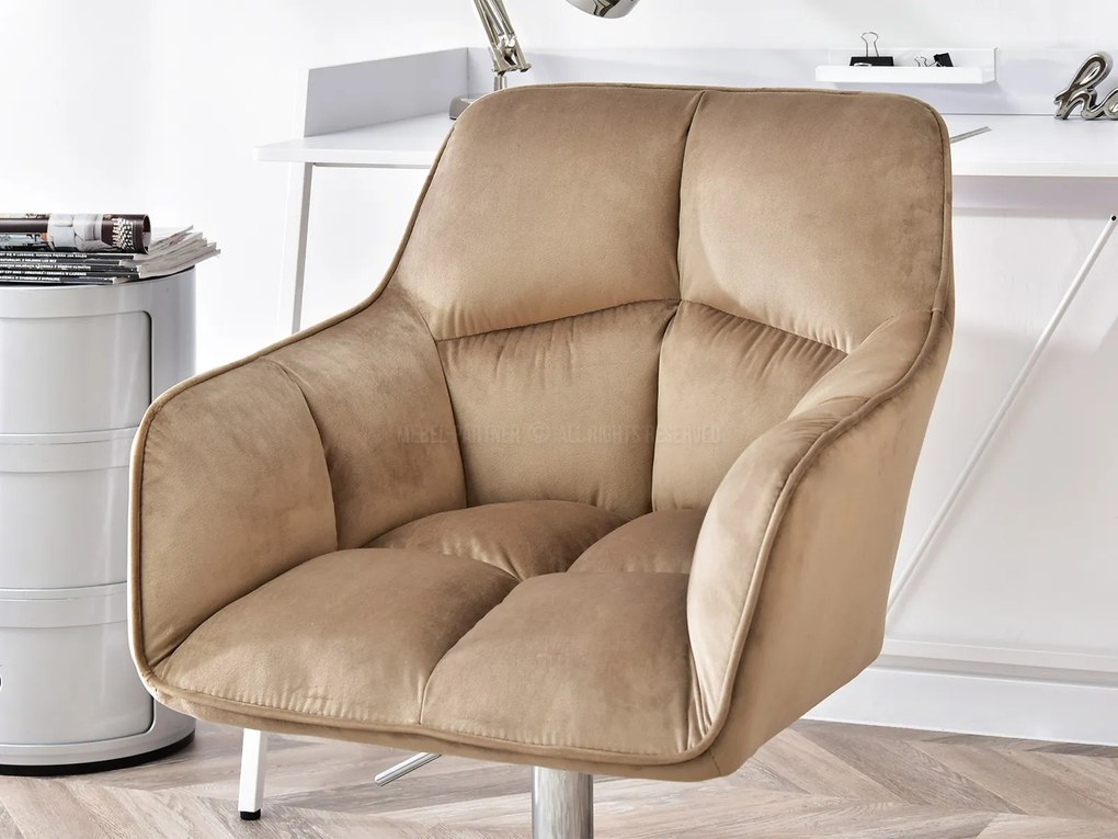 Kreslo Island (béžová + zlatá). Akcia -20%. Vlastná spoľahlivá doprava až k Vám domov. 1110076